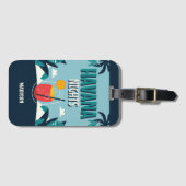 Aangepaste tekst "Havana Nights" Bagagelabel (Voorkant (horizontaal))