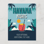 Aangepaste tekst "Havana Nights" Briefkaart (Voorkant)