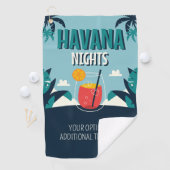 Aangepaste tekst "Havana Nights" Golfhanddoek (Insitu)