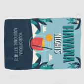 Aangepaste tekst "Havana Nights" Golfhanddoek (Horizontaal)