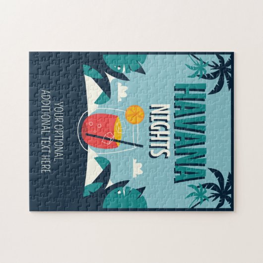 Aangepaste tekst "Havana Nights" Legpuzzel (Horizontaal)