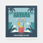 Aangepaste tekst "Havana Nights" Servet (Voorkant)