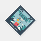 Aangepaste tekst "Havana Nights" Servet (Hoek)