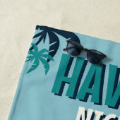 Aangepaste tekst "Havana Nights" Strandlaken (In situ)
