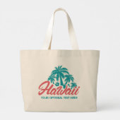 Aangepaste tekst Hawaii-canvas tassen (Achterkant)