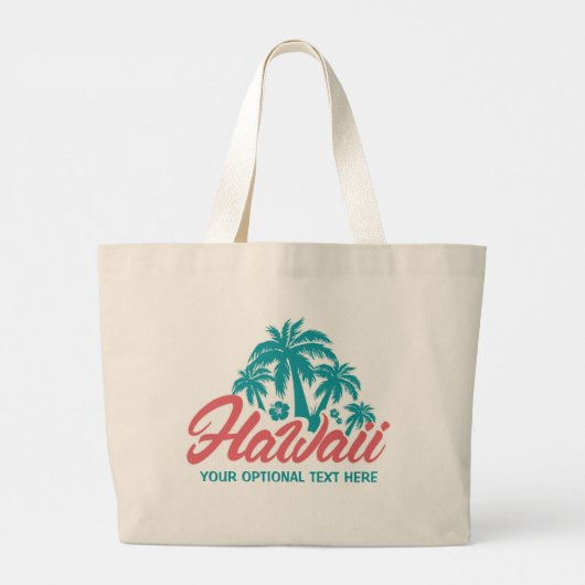 Aangepaste tekst Hawaii-canvas tassen (Achterkant)