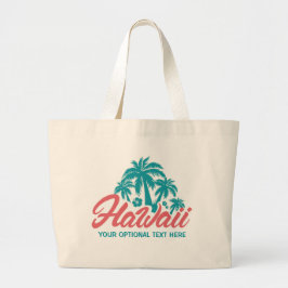 Aangepaste tekst Hawaii-canvas tassen
