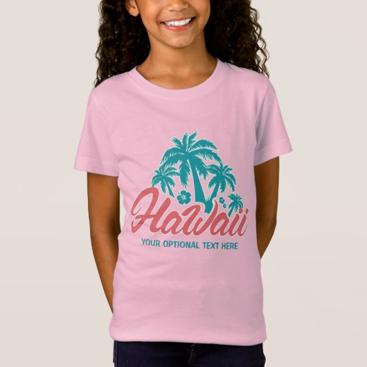 Aangepaste tekst Hawaii-shirten T-shirt (Voorkant)