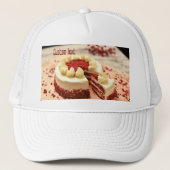 Aangepaste tekst Heerlijke taart met één plak gesn Trucker Pet (Voorkant)