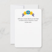 Aangepaste tekst Heldere Bloemen Suiker Skull Girl Bedankkaart (Achterkant)