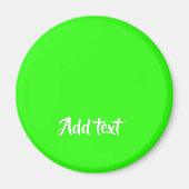 Aangepaste tekst heldergroen vlak magneet (Voorkant)