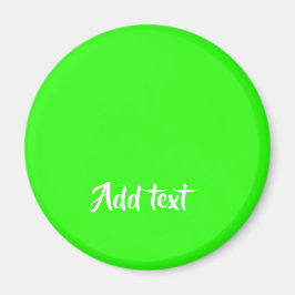 Aangepaste tekst heldergroen vlak magneet