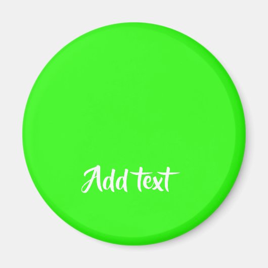 Aangepaste tekst heldergroen vlak magneet (Voorkant)