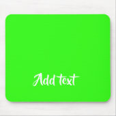 Aangepaste tekst heldergroen vlak muismat (Voorkant)