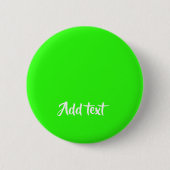 Aangepaste tekst heldergroen vlak ronde button 5,7 cm (Voorkant)