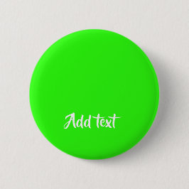 Aangepaste tekst heldergroen vlak ronde button 5,7 cm