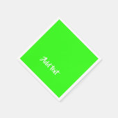 Aangepaste tekst heldergroen vlak servet (Hoek)