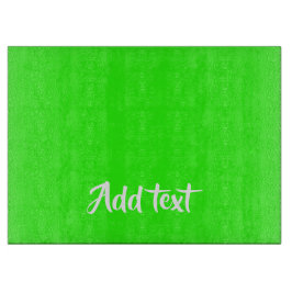 Aangepaste tekst heldergroen vlak snijplank