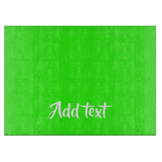 Aangepaste tekst heldergroen vlak snijplank (Voorkant)