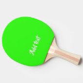 Aangepaste tekst heldergroen vlak tafeltennisbatje (Zijkant)