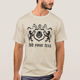 Aangepaste tekst Heraldic Lion T-shirt