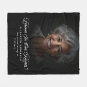 Aangepaste tekst herdenking foto tribute fleece deken (Voorkant (Horizontaal))