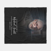 Aangepaste tekst herdenkingsode foto fleece deken (Voorkant (Horizontaal))