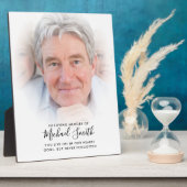 Aangepaste tekst herdenkingsplaquette met foto voo fotoplaat (Zijkant)