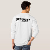 Aangepaste tekst Heren Beveiligingsploeg Personeel T-shirt (Achterkant volledig)