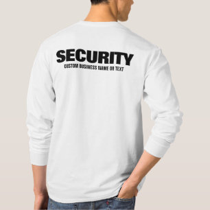 Aangepaste tekst Heren Beveiligingsploeg Personeel T-shirt