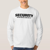 Aangepaste tekst Heren Beveiligingsploeg Personeel T-shirt (Voorkant)