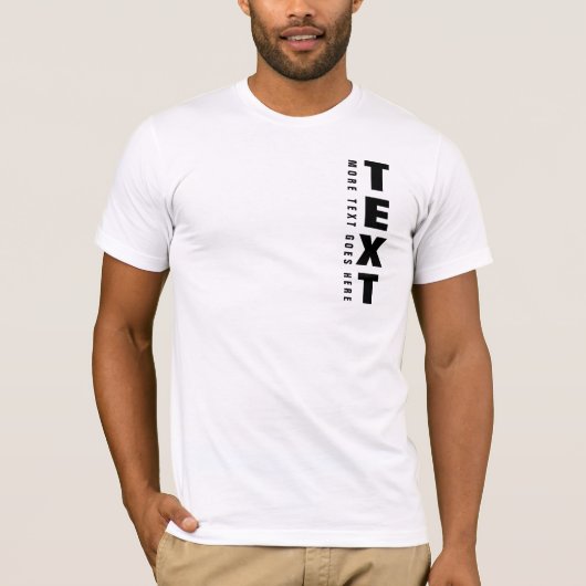 Aangepaste tekst heren korte mouw moderne sjabloon t-shirt (Voorkant)