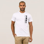 Aangepaste tekst heren korte mouw moderne sjabloon t-shirt (Voorkant volledig)