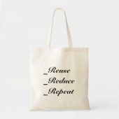 Aangepaste tekst Hergebruik Verminderen Herhalen B Tote Bag (Voorkant)