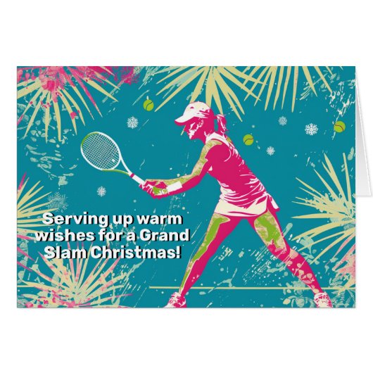 🎾🎄Aangepaste tekst, het opdienen van wat vakanti (Voorkant Horizontaal)