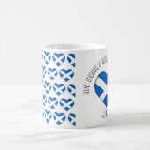 Aangepaste tekst Het Schotse vlag Hearts Patroon Koffiemok (Center)