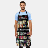 Aangepaste tekst hier foto's collage T-Shirt Schort (Gedragen)