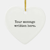 Aangepaste tekst hier Gepersonaliseerde tekst cita Keramisch Ornament (Voorkant)