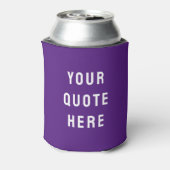 Aangepaste tekst hier Purper Blikjeskoeler (Blikje Achterkant)