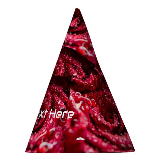 Aangepaste tekst Hier Roos Afbeelding Decor Crafts Feesthoedjes (Rechts)