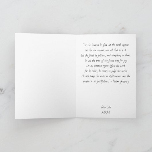 Aangepaste tekst, 'Hij is gerezen' Rainbow Cross-p Kaart (Binnen)