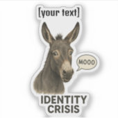 Aangepaste tekst Hilarische Sticker (Voorkant)