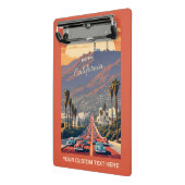 Aangepaste tekst Hollywood Californië Mini Klembord (Angled2)