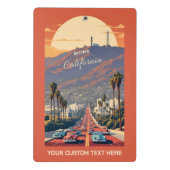 Aangepaste tekst Hollywood Californië Mini Klembord (Achterkant)