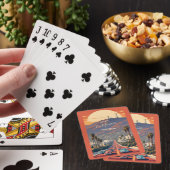 Aangepaste tekst Hollywood Californië Pokerkaarten (Insitu)