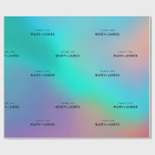 Aangepaste tekst Holographic Moderne Elegant Cadeaupapier (Vlak)