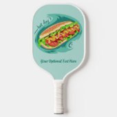 Aangepaste tekst Hot-dog illustratie Pickleball Paddle (Voorkant)
