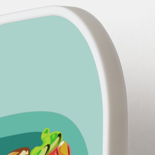 Aangepaste tekst Hot-dog illustratie Pickleball Paddle (Links Detail)