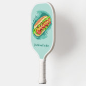 Aangepaste tekst Hot-dog illustratie Pickleball Paddle (Links)