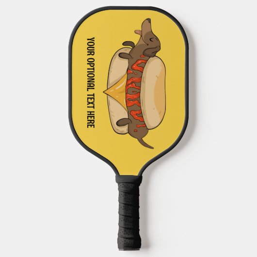 Aangepaste tekst Hot Dog Pickleball Paddle (Voorkant)